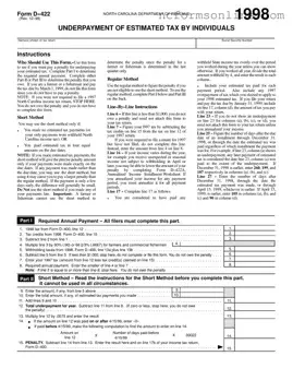 Free D 422 North Carolina Form