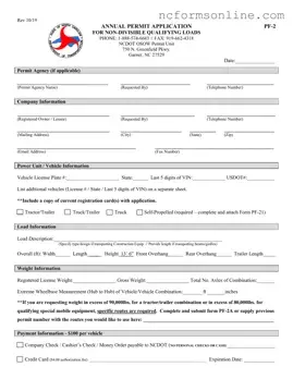 Free North Carolina Pf 2 Form